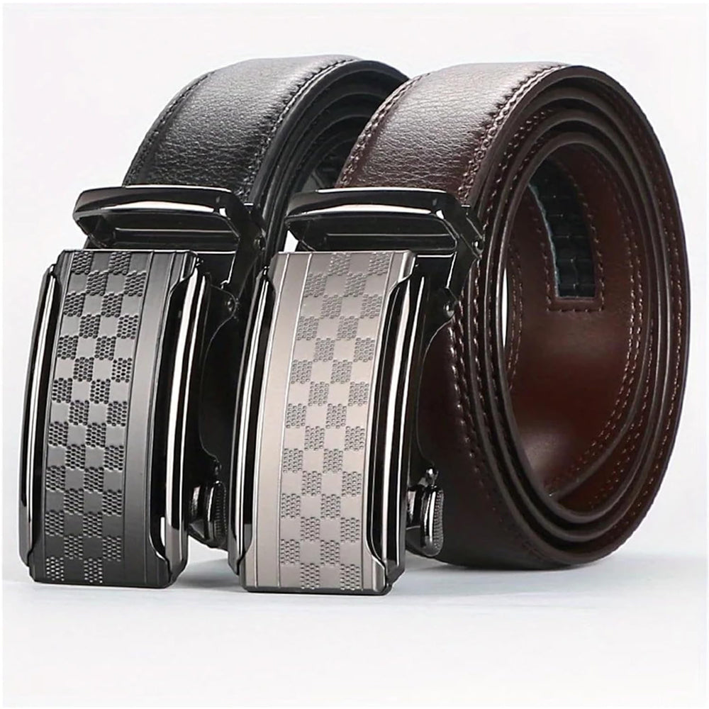 Checkered Leather Belt
