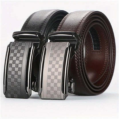 Checkered Leather Belt