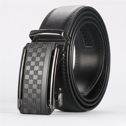 Checkered Leather Belt