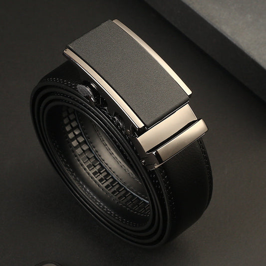 Men's Cowhide Embossed Leather Belt
