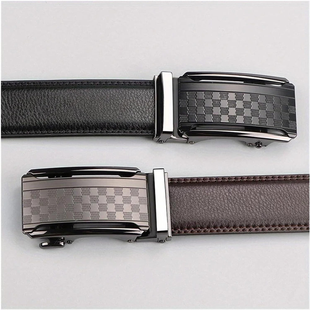 Checkered Leather Belt