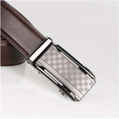 Checkered Leather Belt